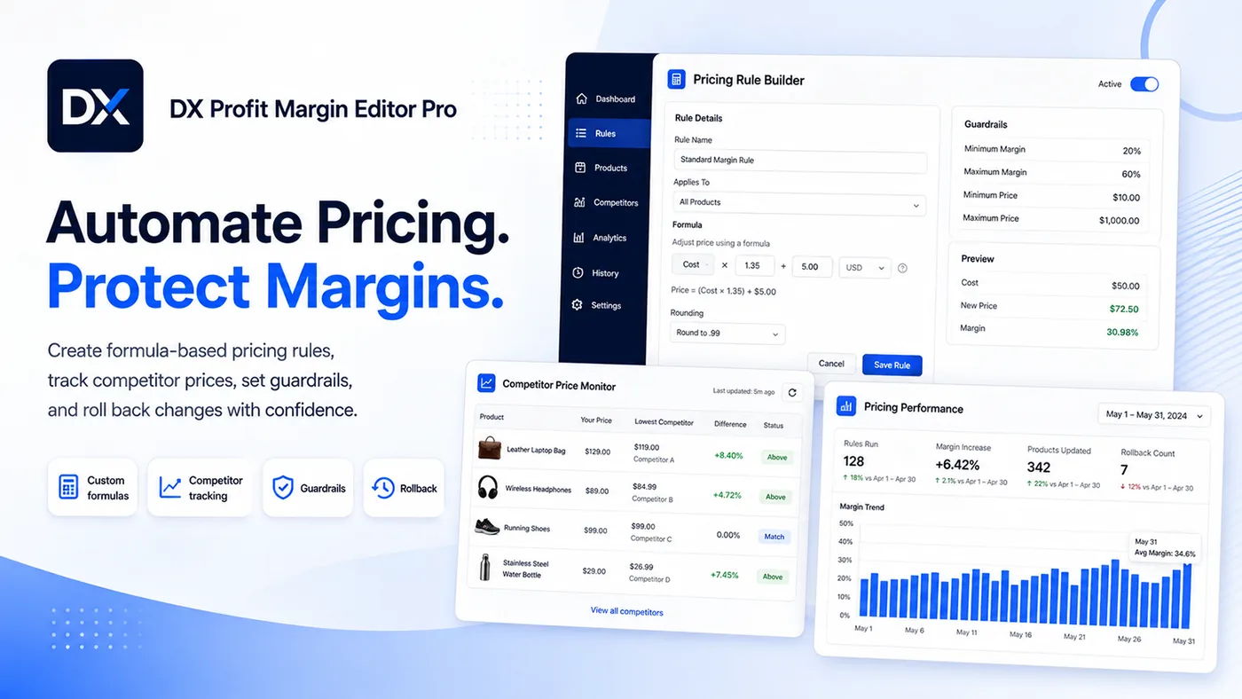 DX Profit Margin Editor Pro: automate pricing with custom formulas